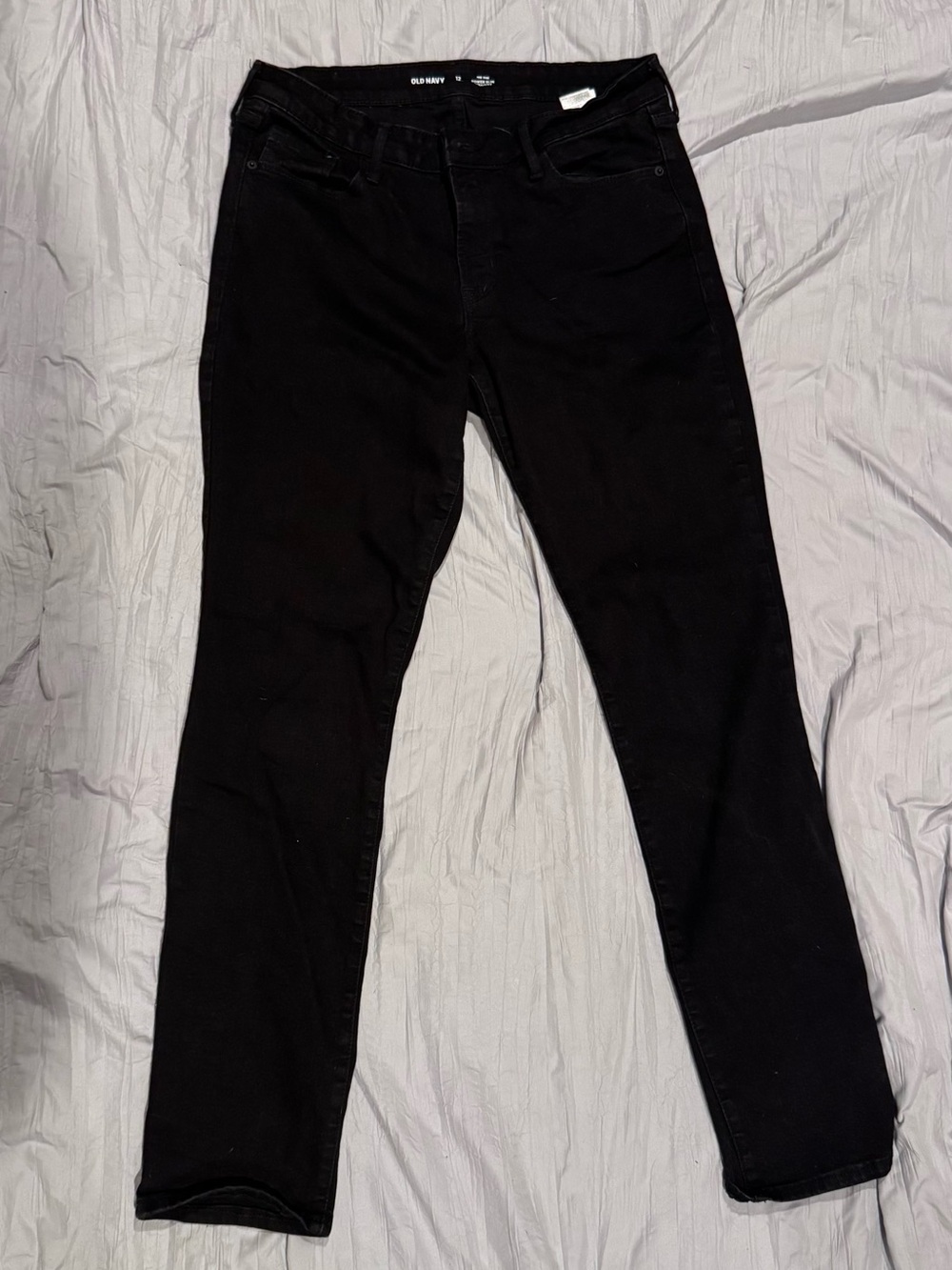 Old Navy Black Women's Straight-Leg Jeans